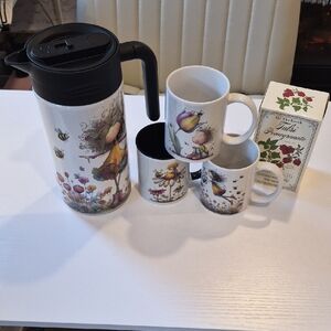Floral Tea Thermos and Mug Set